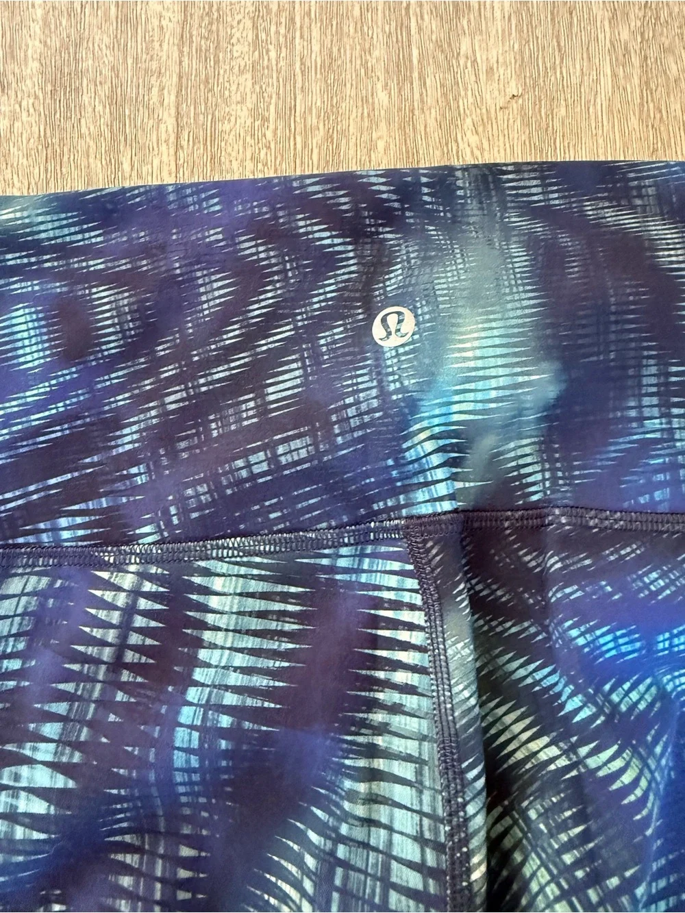 lululemon athletica Blue & Black Patterned High-Rise Leggings